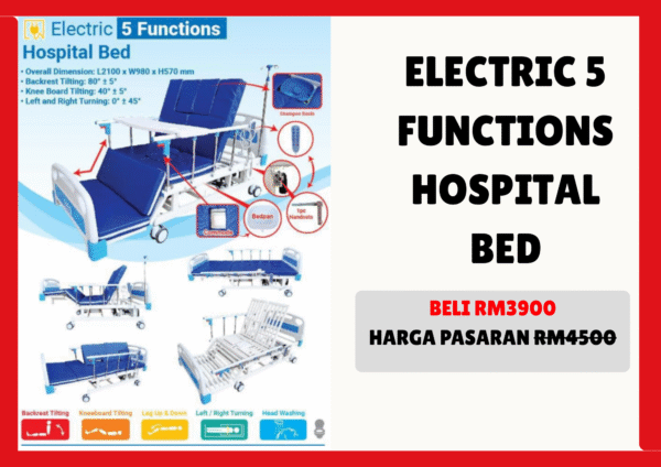 ELECTRIC 5 FUNCTIONS HOSPITAL BED